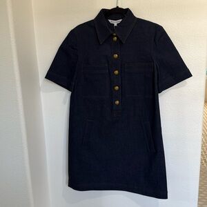 NWT Veronica Beard Koulis denim dress  in midnight wash 4